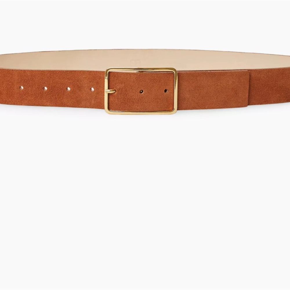 B-Low the Belt Smooth Suede Cognac/Gold sz Large EUC